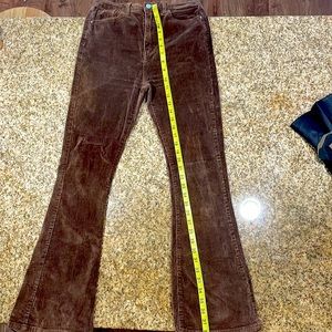 Brown Corduroy flared pants. Super Cute on figure flattering